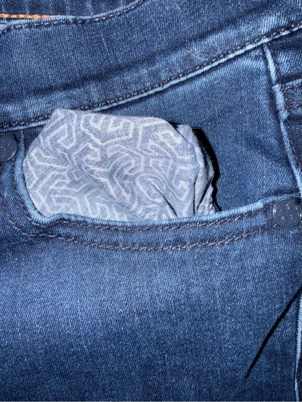 Tory Burch Navy Skinny Jeans